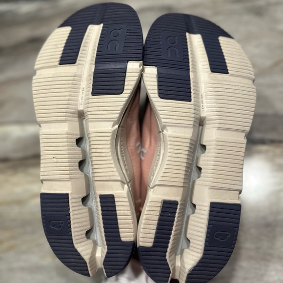 On Running Women's Rose and Gray Sneakers - Picture 3 of 5